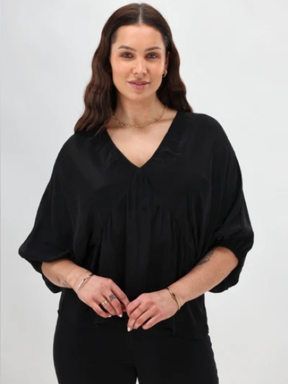 Zara hi-low neck top